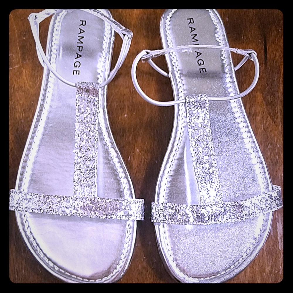 Rampage brand sparkle strappy sandles sz 11
